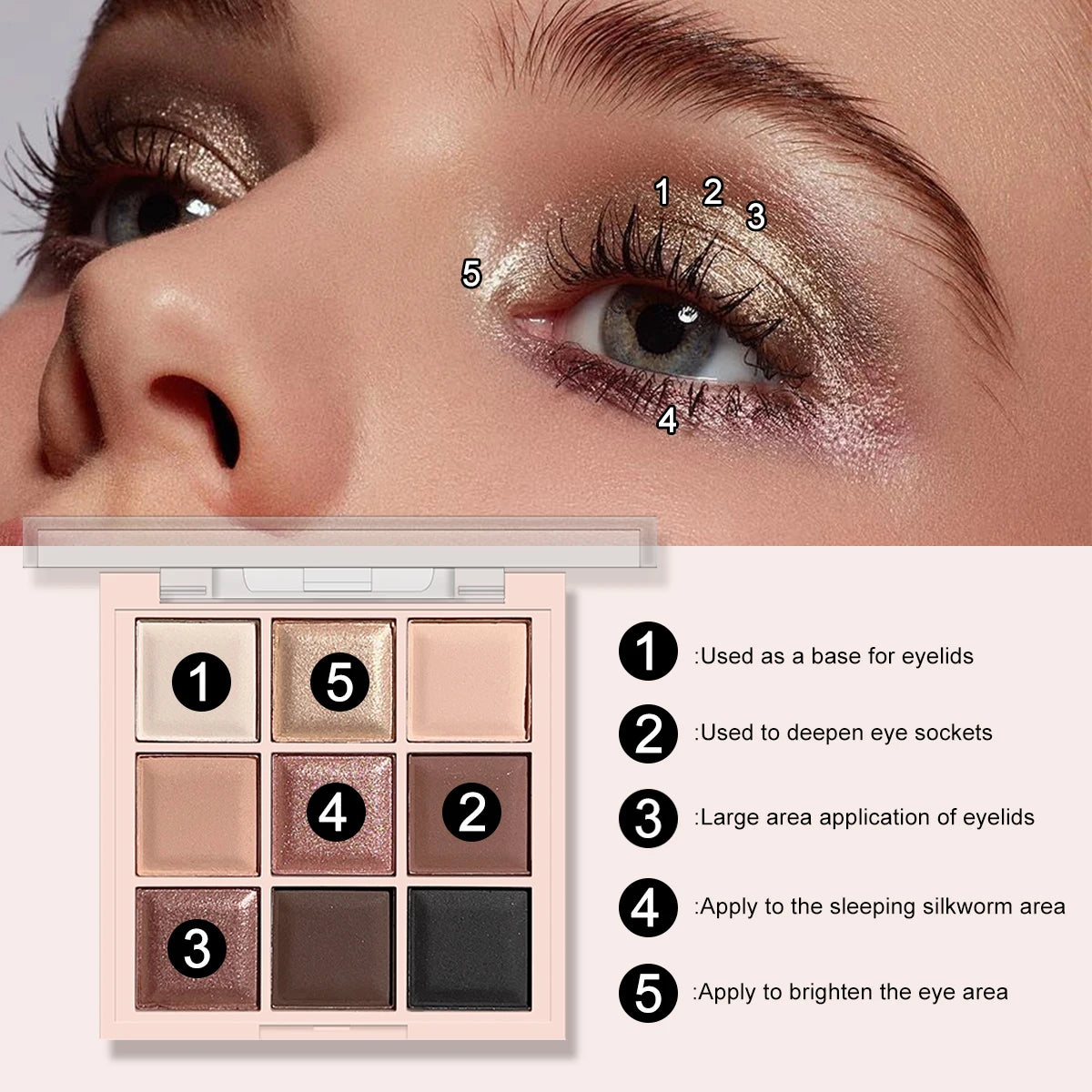 Palette eyeshadow , 9 couleurs